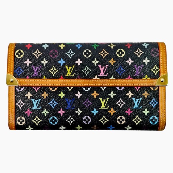 Louis Vuitton Monogram Multicolor Porte Tresor International Long Wallet Black - Picture 15 of 15